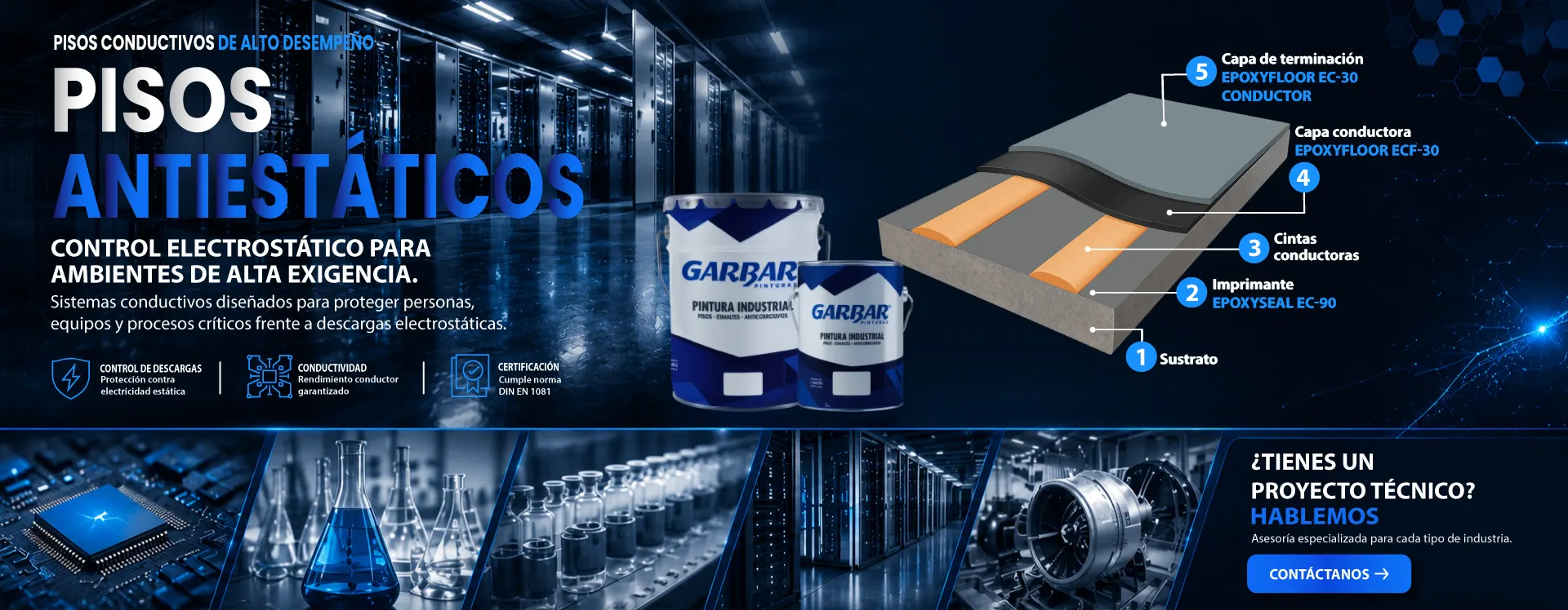 Sistema de pisos antiestáticos Garbar: control electrostático para ambientes de alta exigencia