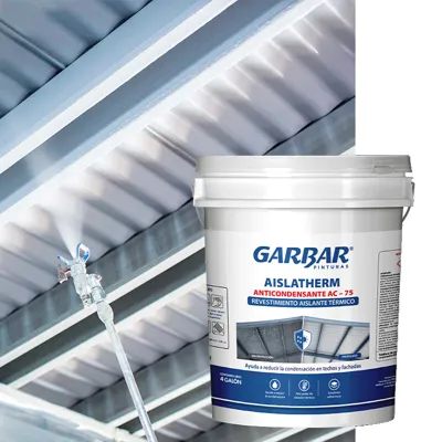AISLATHERM ANTICONDENSANTE AC 75, pintura aislante térmica para techos y fachadas.